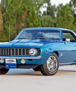 Aesthetic 69 Camaro In Blue Diamond Paintings