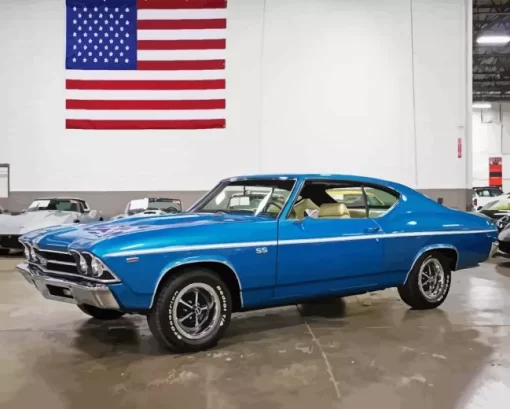 Blue 1969 Chevrolet Chevelle Diamond Paintings