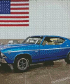 Blue 1969 Chevrolet Chevelle Diamond Paintings