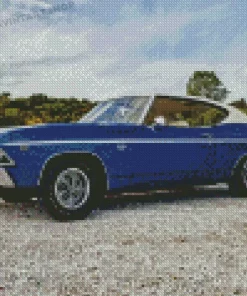 Blue 69 Camaro Diamond Paintings