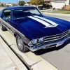 Blue And White 1969 Chevrolet Chevelle Diamond Paintings