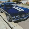 Blue And White 1969 Chevrolet Chevelle Diamond Paintings