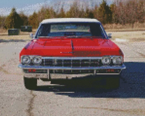 Cool 65 Impala In Red Diamond Paintings