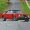 Cool 68 Olds 442 Convertible Red Diamond Paintings